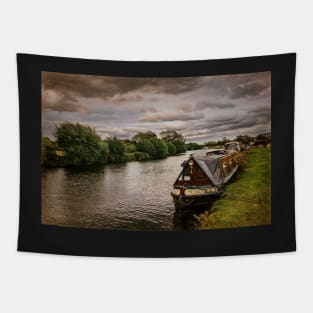 Narrowboat Moored At Lechlade Tapestry