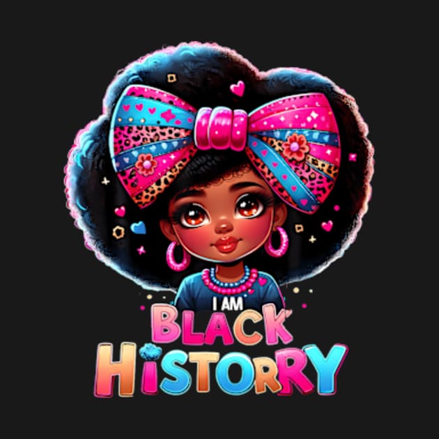 I Am Black History Month Black Melanin Kids Girls by Eduardo