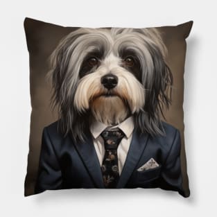 Havanese Dog in Suit Pillow