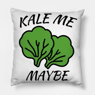 Funny Kale Socializing Tee | Fun Dating Lifestyle Shirt | Unique Vegetarian Socializing Gift Idea for Introverts Pillow