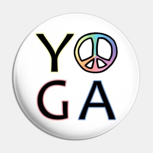 Yoga Peace Sign Love Pin