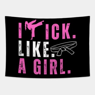 I Kick Like A Girl,Karate Kickboxing Girl Tapestry