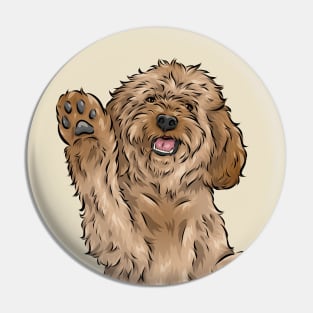 Cute Apricot Cockapoo Dog Pin