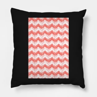 living coral forest chevron Pillow