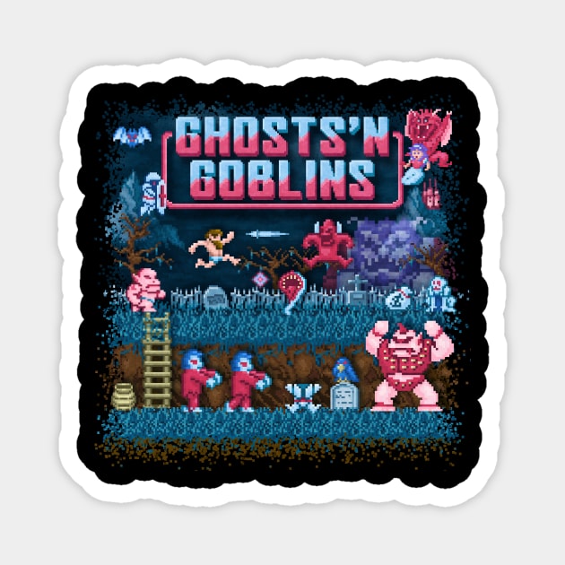 Goblins n' Ghosts Magnet by Kari Likelikes