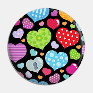 Hearts pattern Pin