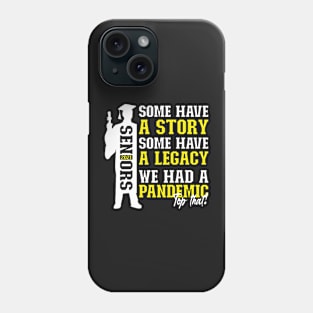 Pandemic Graduation | White And Yellow  Text Boys Funny Graduation Phone Case