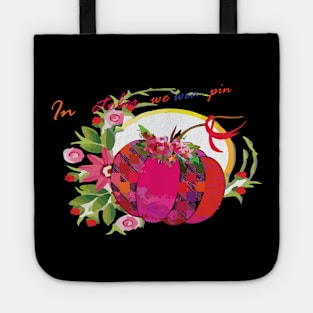 Breast Cancer, Pink Pumpkin, Awareness Tote