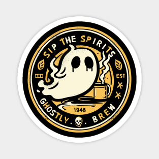 Sip the Spirits ghostly brew Magnet