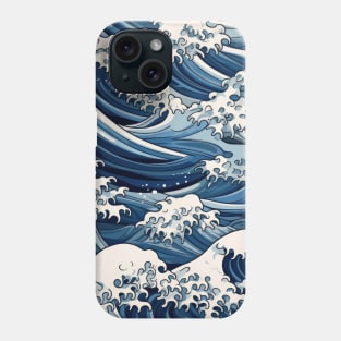 Ephemeral Crests: Hokusai Waves Reimagined Phone Case