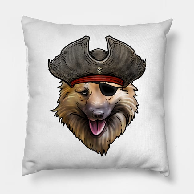 Icelandic Sheepdog Pirate Pillow by whyitsme