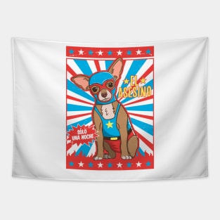 Luchador Chihuahua Lucha Libre Wrestling Tapestry