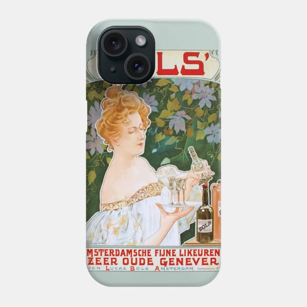 Bols' Liquor Nouveau Style Poster Phone Case by UndiscoveredWonders