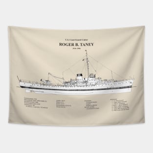 Roger B. Taney whec-37 United States Coast Guard Cutter - SBDpng Tapestry