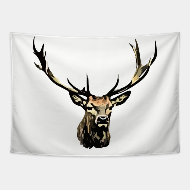 Red deer (Cervus elaphus) Tapestry by RosArt100