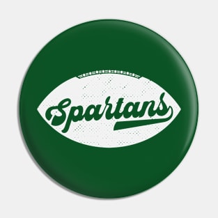 Retro Spartans Football Pin