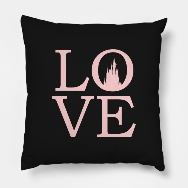 LOVE Magic Castle Millennial Pink Pillow by FandomTrading