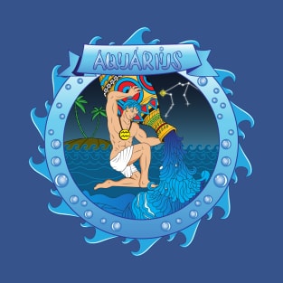 Aquarius Horoscope Vase T-Shirt