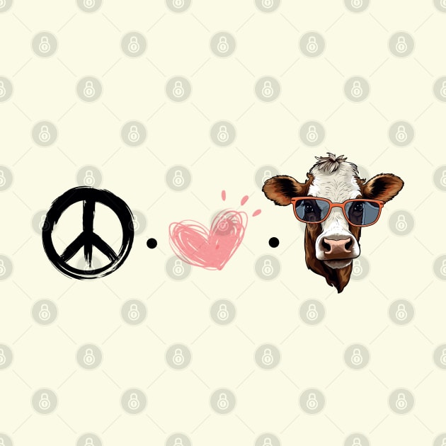 Peace Love Cows by LaroyaloTees