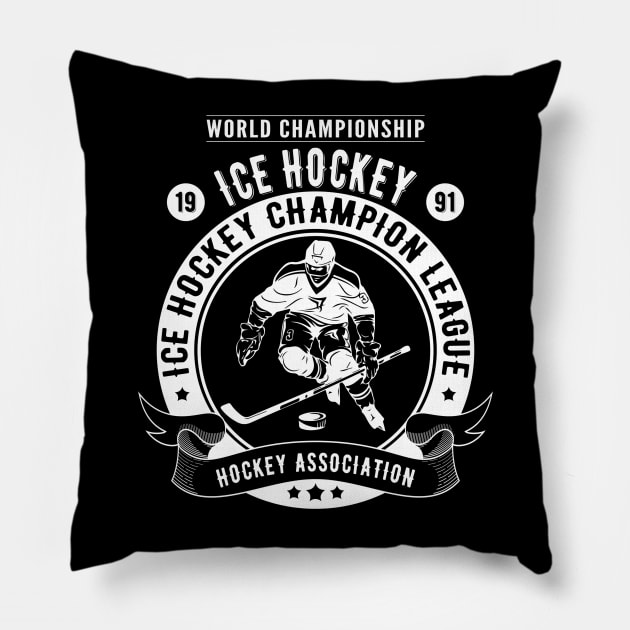 Hockey Association Pillow by Kams_store