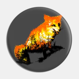 Fire Fox Forest Fire Pin