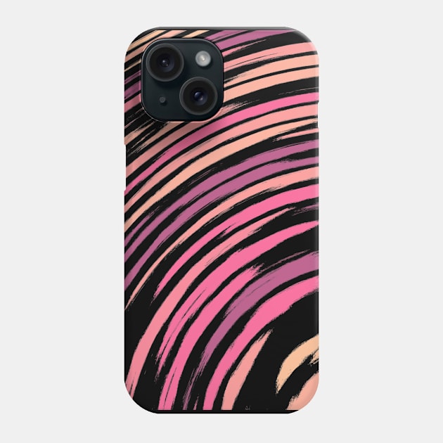 Circle of Pixel Pink Hearts Pattern Phone Case by Peaceful Space AS