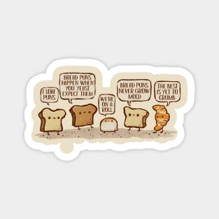 I Loaf Bread Puns Magnet