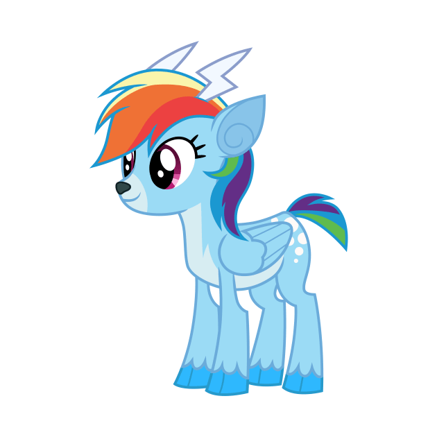 Rainbow Dash the Reindeer by CloudyGlow