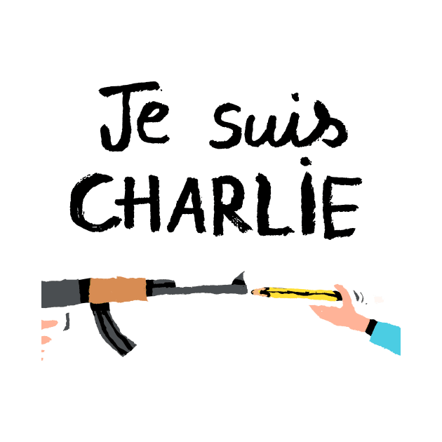 Gun vs Pencil Je Suis Charlie by nurmasruroh