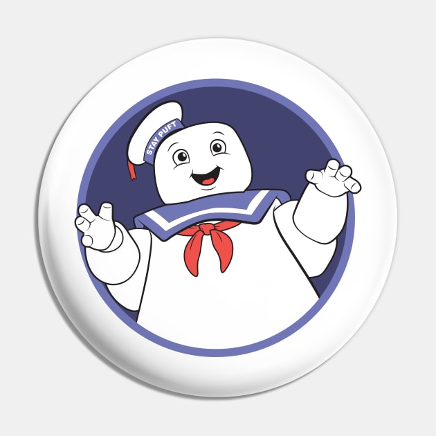 Stay Puft Marshmellow Man Pin by tvshirts