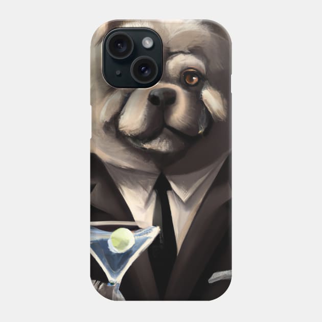 Chow Chow Suit Martini Phone Case by maxcode