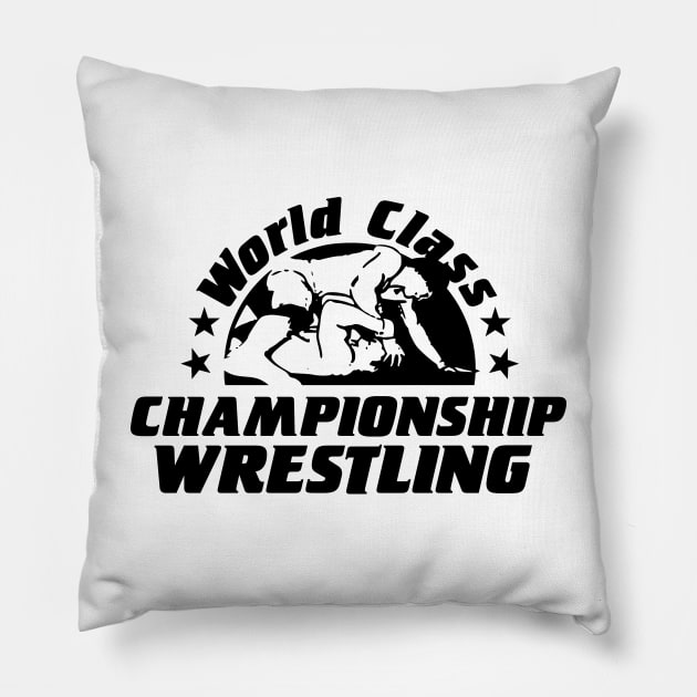 WORLD CLASS CHAMPIONSHIP WRESTLING WCCW IRON CLAW Pillow by Authentic Vintage Designs