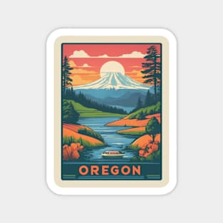 Oregon Vintage Design Magnet