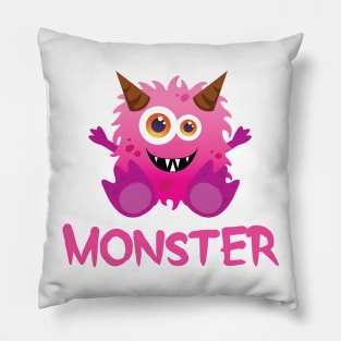 Monster - Pink Child Pillow