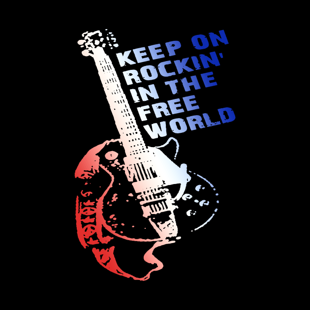 Guitar Keep On Rockin In The Free World by Phylis Lynn Spencer