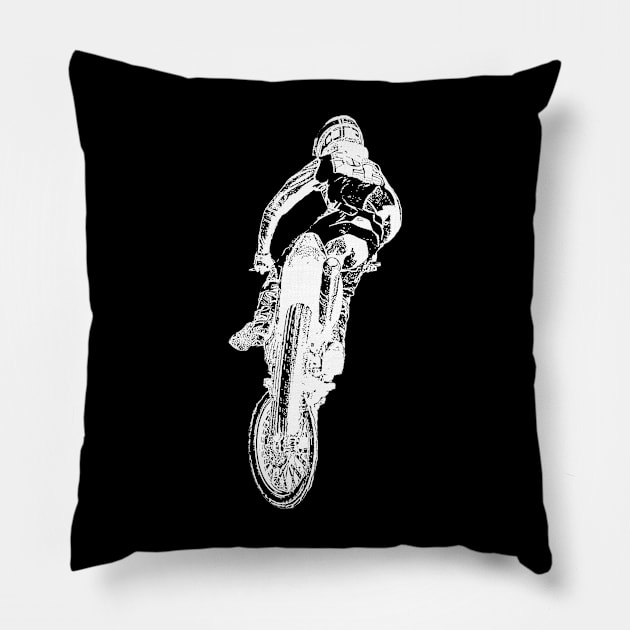 motocross Pillow by rickylabellevie