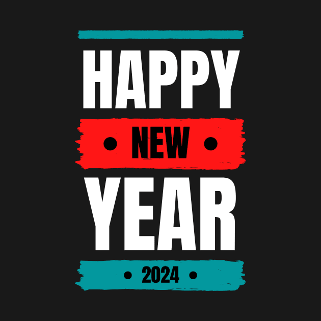 Bold Beginnings: Happy New Year 2024 Apparel by ArtisticNomi