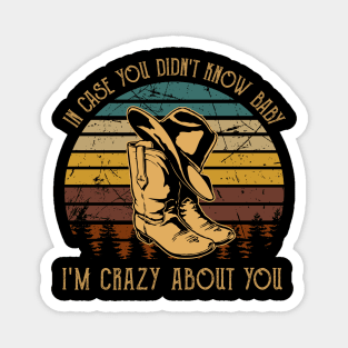 Graphic Vintage Baby I'm Crazy About You Funny Gifts Men Magnet