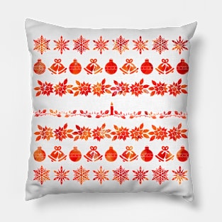 Red Christmas Decoration Silhouette Pattern Pillow