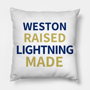 Weston Raised Lightning Made Pillow