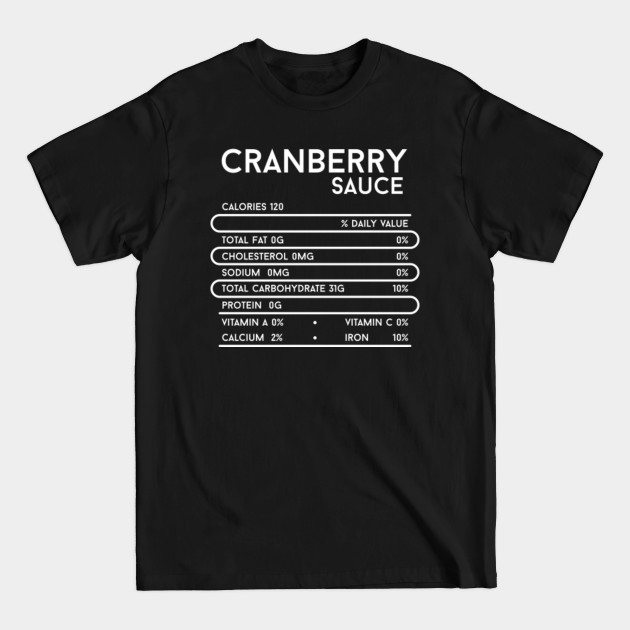 Discover Cranberry Sauce Nutritional Facts - Cranberry Sauce Nutrition - T-Shirt