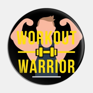 Gym Workout Warrior Pin