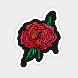 Inked Rose Magnet