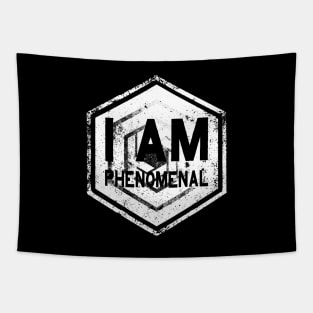 I AM Phenomenal - Affirmation - White Tapestry