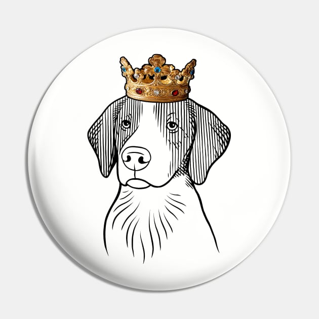 Brittany Dog King Queen Wearing Crown Pin by millersye