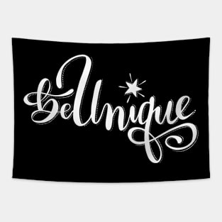 Hand Lettered Be Unique with Star Tapestry