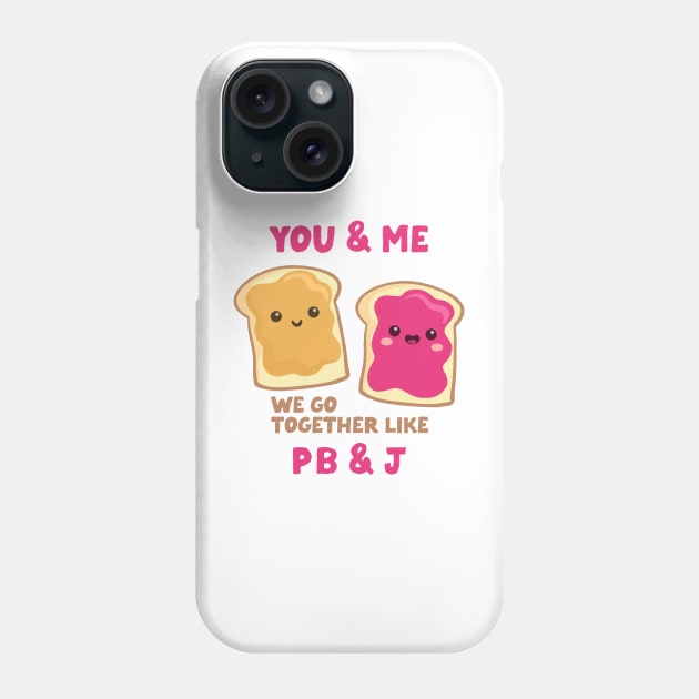 pbj you & me (raspberry) Phone Case by mystudiocreate