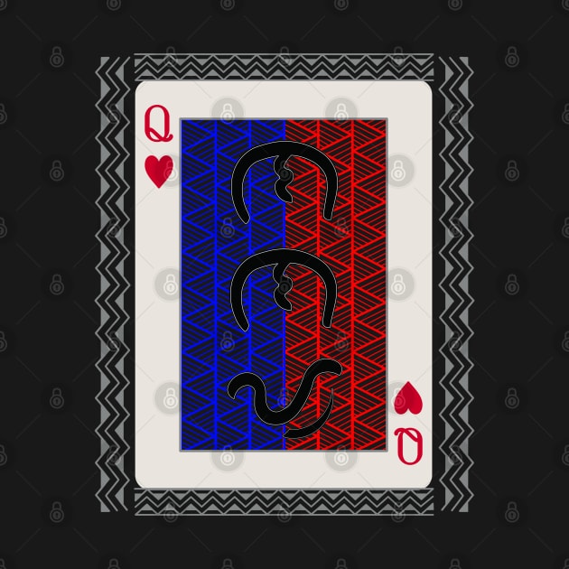 Tribal Art Playing card / Baybayin word Nanay (Mother) by Pirma Pinas