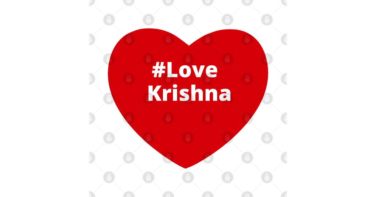 Love Krishna Hashtag Heart Love Krishna Tank Top TeePublic
