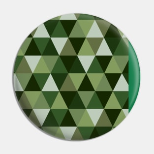 Green Geometric Camo Pin